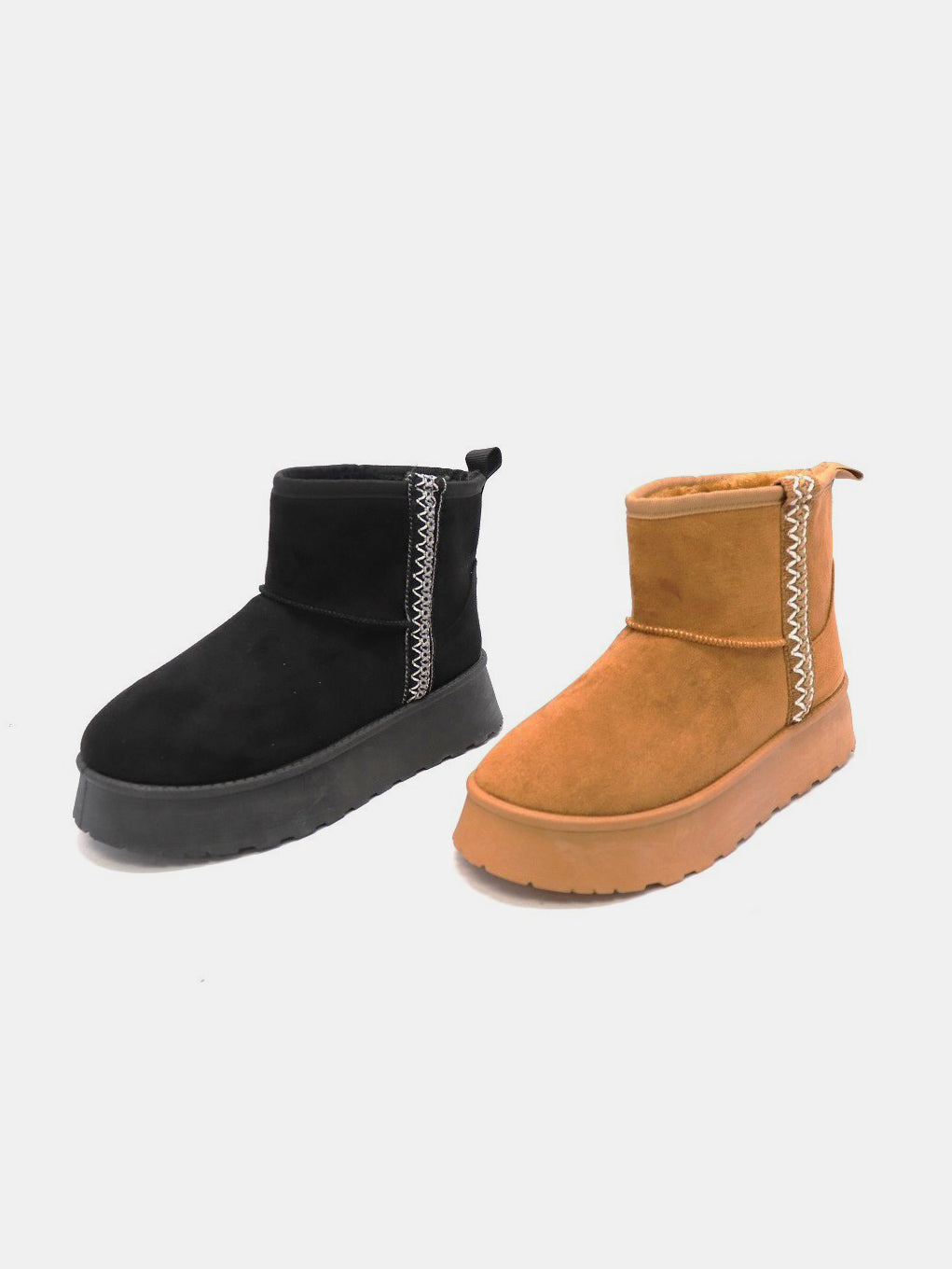 WILD DIVA Round Toe Platform Boots - Classique Collection