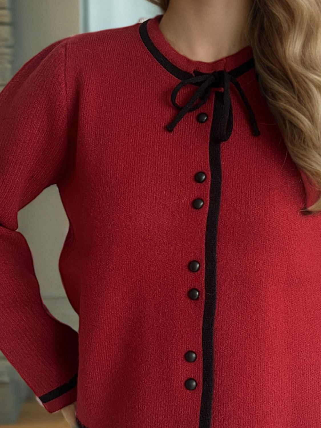 Button Down Long Sleeve Cardigan - ClassiQ