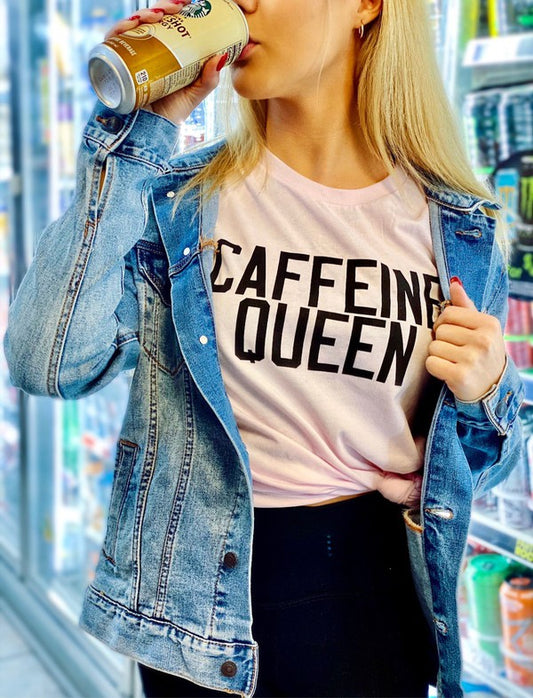 Caffeine Queen Crewneck Tee - Classique Collection