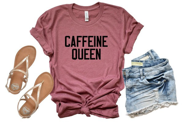 Caffeine Queen Crewneck Tee - Classique Collection