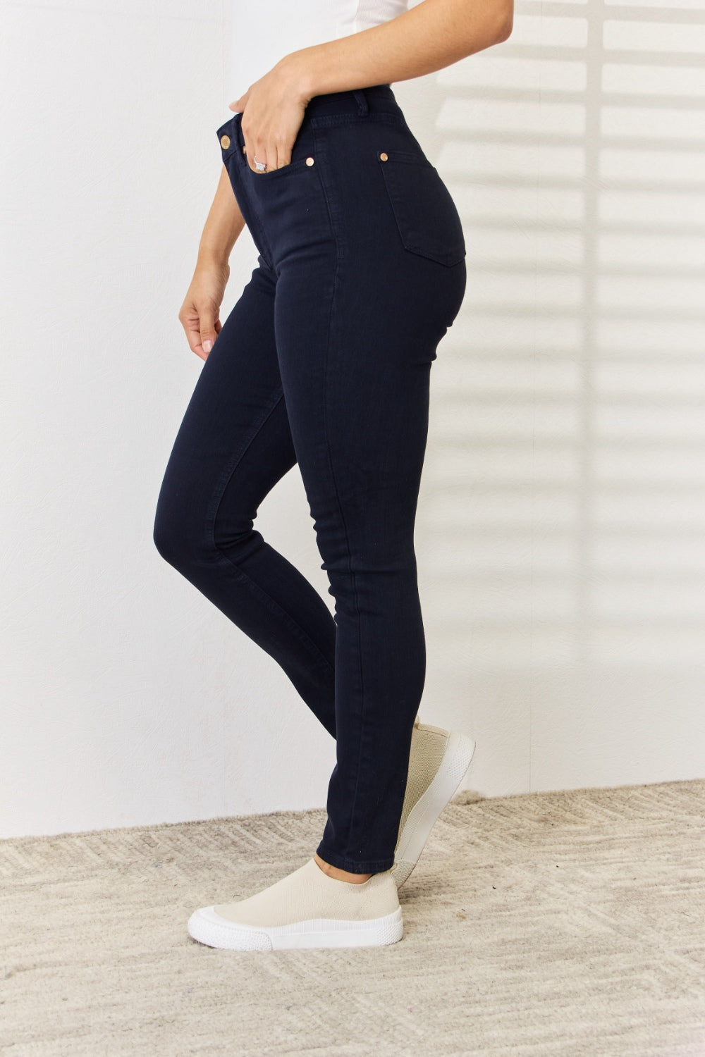 Judy Blue Full Size Garment Dyed Tummy Control Skinny Jeans - Classique Collection