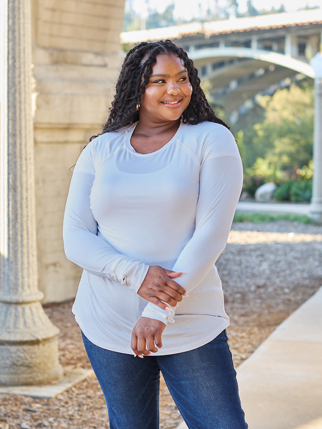 Basic Bae Full Size Round Neck Long Sleeve T-Shirt - Classique Collection