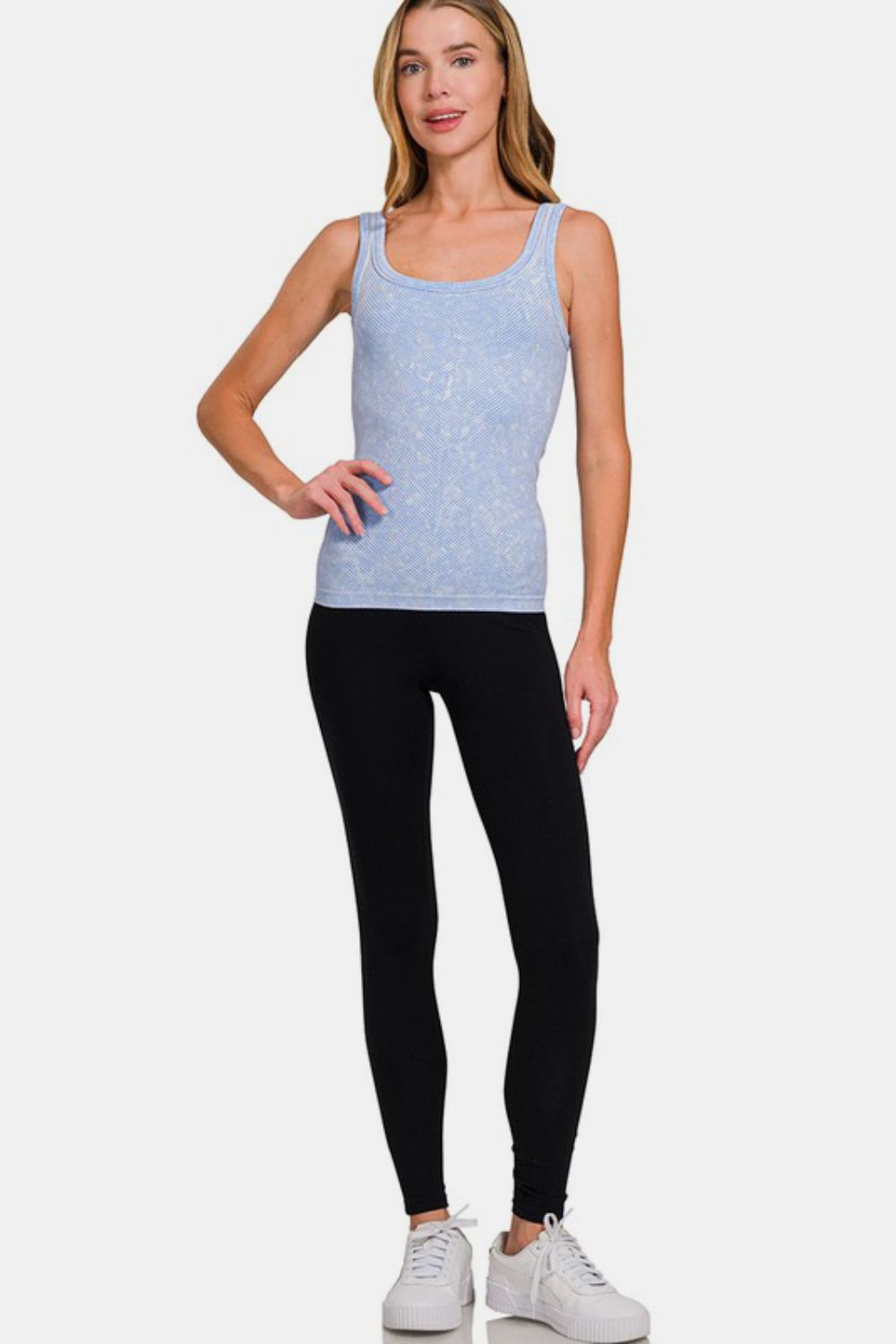 Zenana Ribbed Scoop Neck Tank - Classique Collection