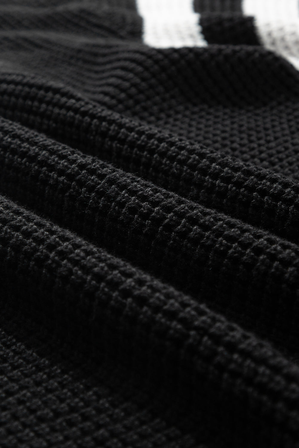 Striped & Checkered Turtleneck Dropped Shoulder Sweater - ClassiQ