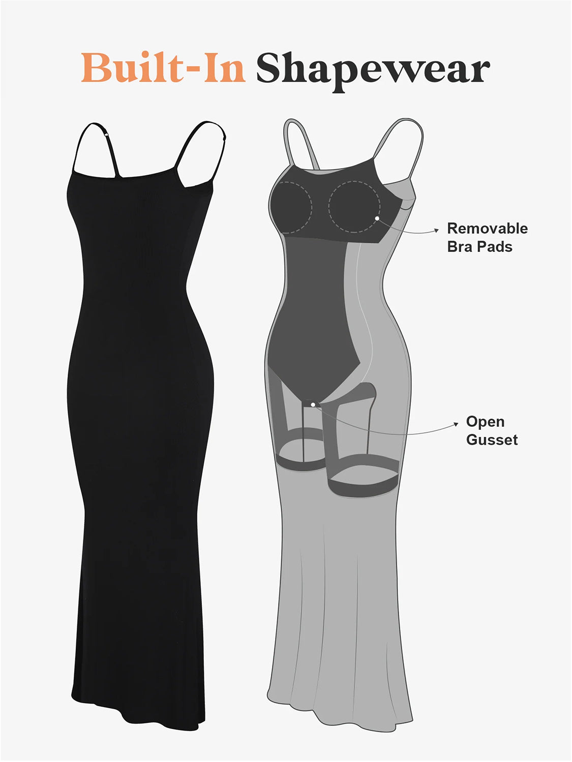 Basic Bae Built-In Shapewear Sleeveless Maxi Dress - Classique Collection