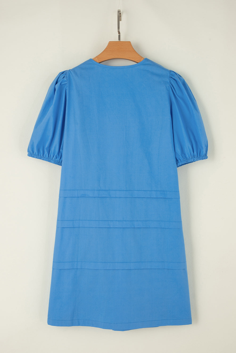 Pocketed V-Neck Short Sleeve Dress - Classique Collection