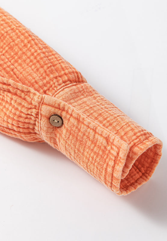 Pocketed Button Up Long Sleeve Shirt Dress - Classique Collection