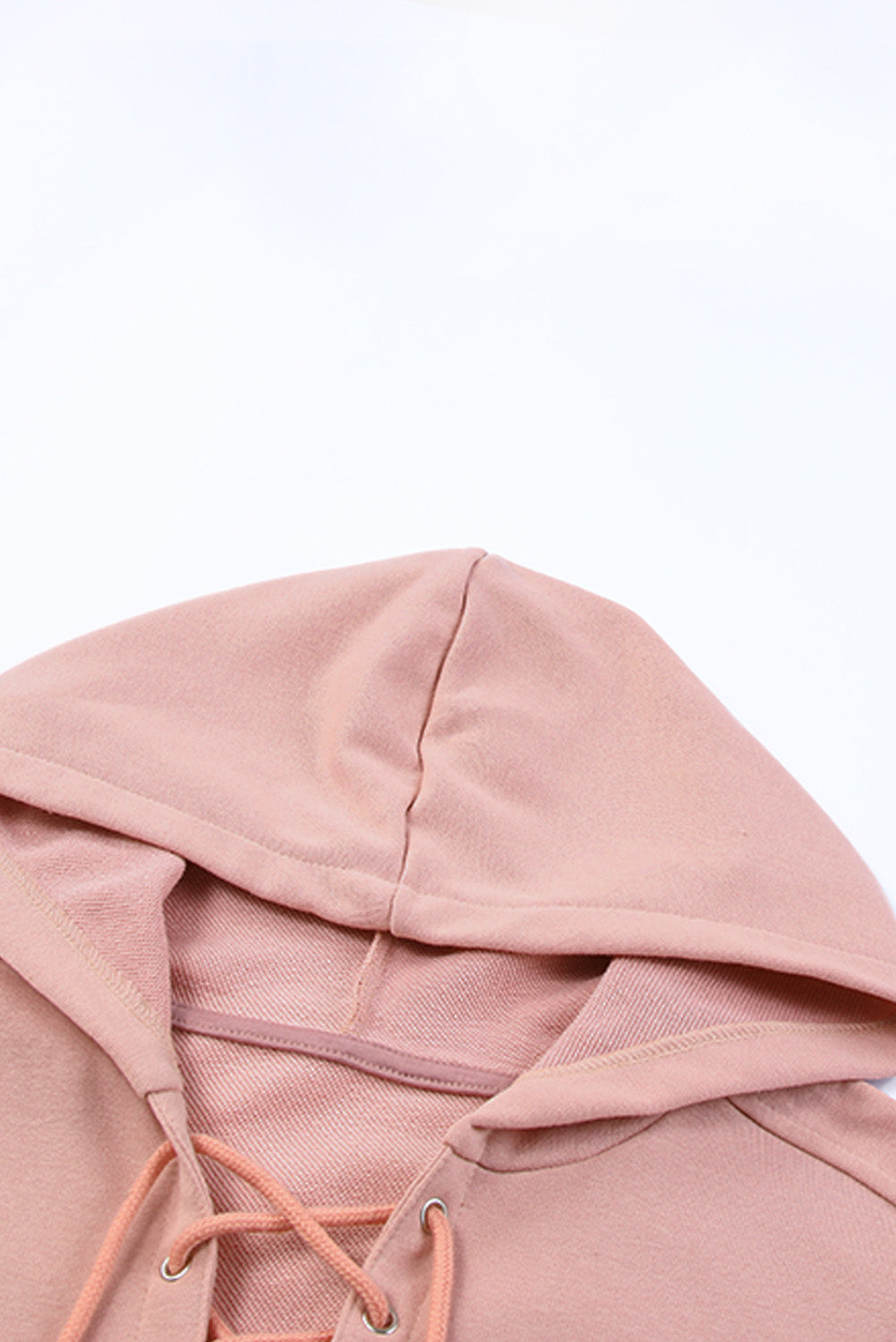 Lace Up Long Sleeve Hoodie - Classique Collection