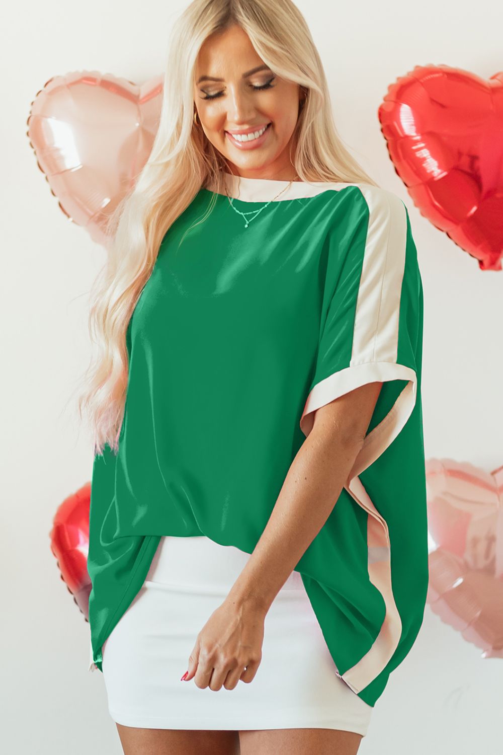 Boat Neck Half Sleeve Blouse - Classique Collection