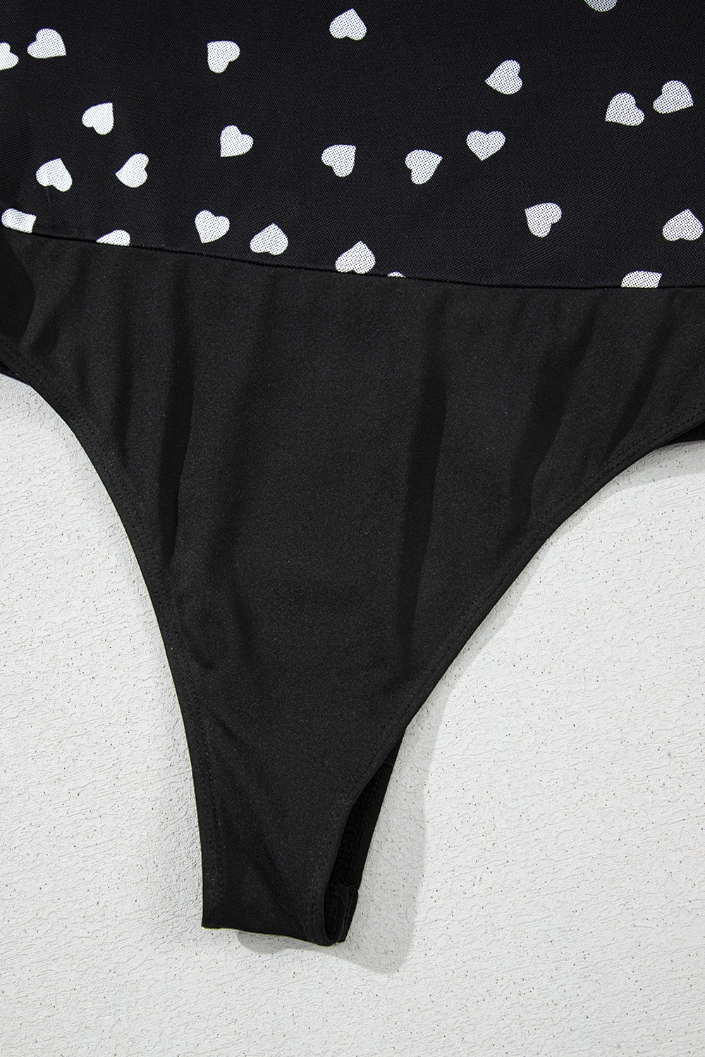 Heart Square Neck Long Sleeve Bodysuit - Classique Collection