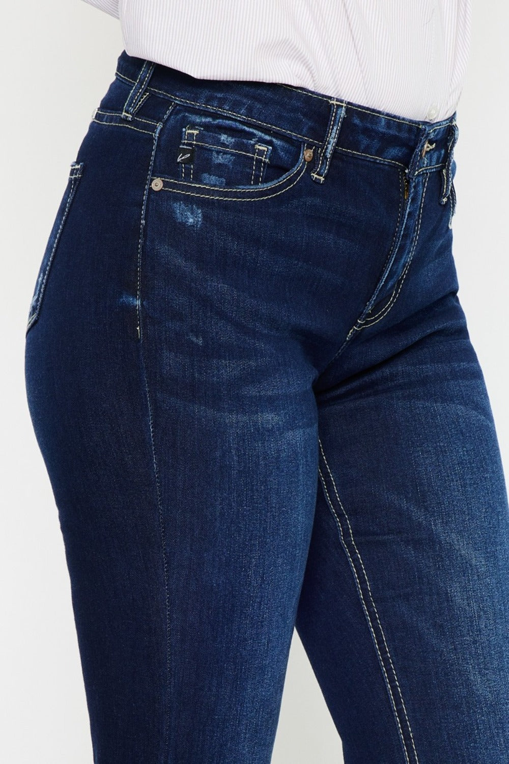 Kancan Mid Rise Slim Flare Jeans - Classique Collection