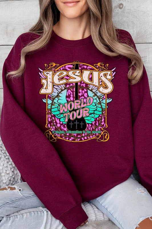 Jesus World Tour Graphic Fleece Sweatshirts - Classique Collection