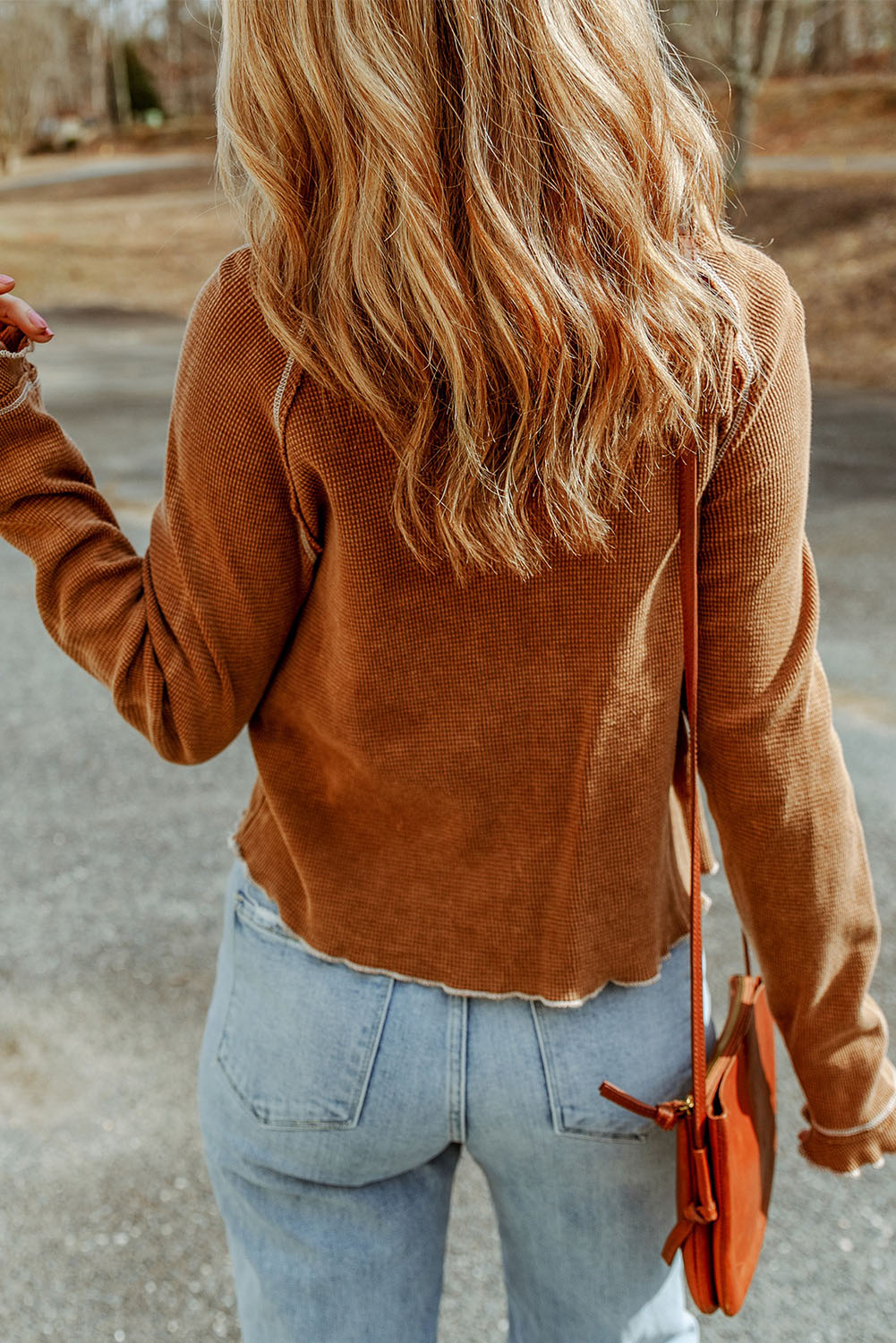 Long Raglan Sleeve Round Neck Top - Classique Collection
