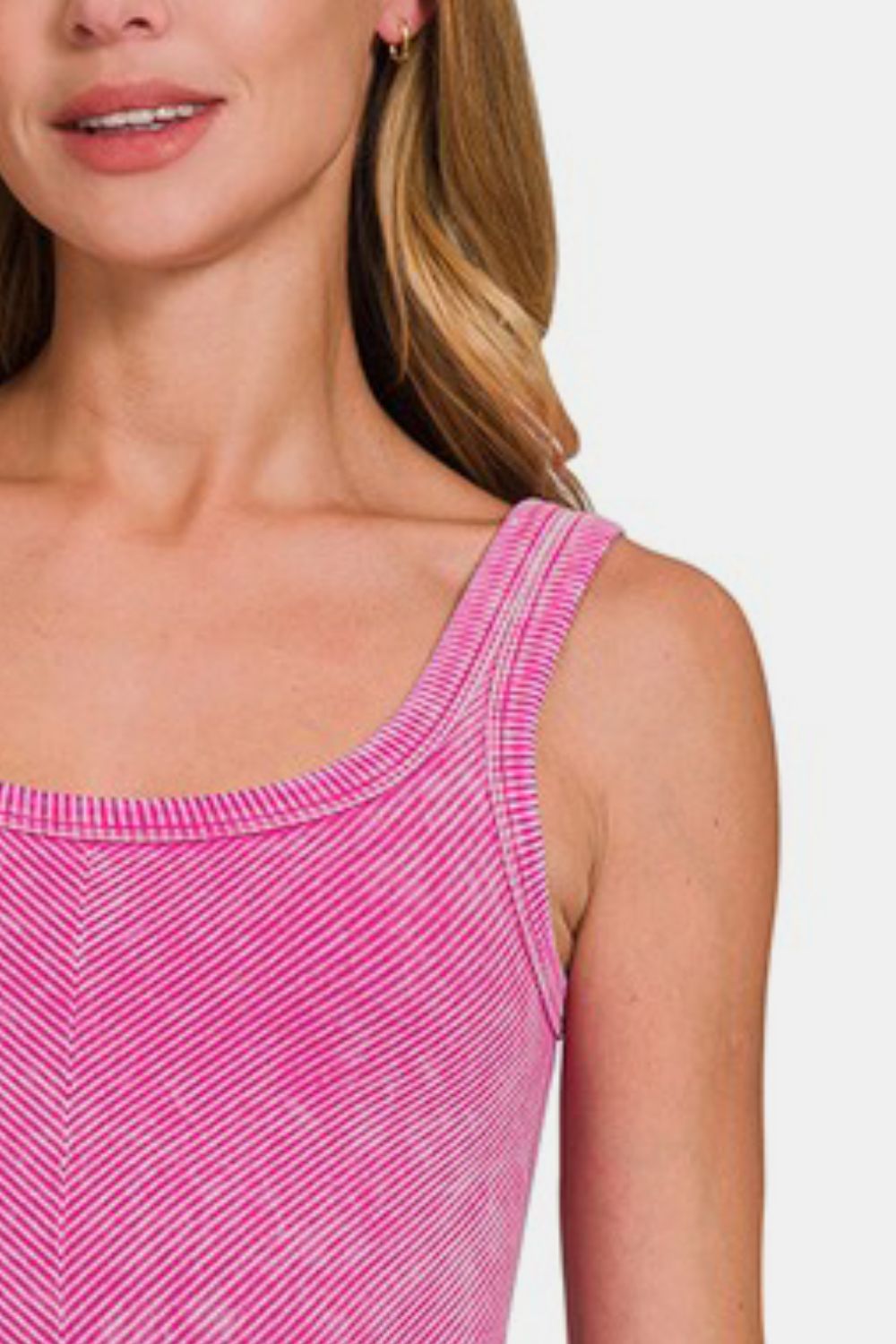 Zenana Ribbed Scoop Neck Tank - Classique Collection