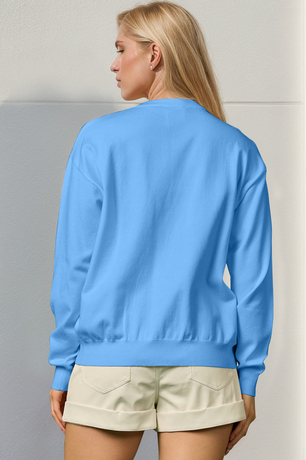 Double Take Full Size Sequin Nutcracker Long Sleeve Sweater - ClassiQ