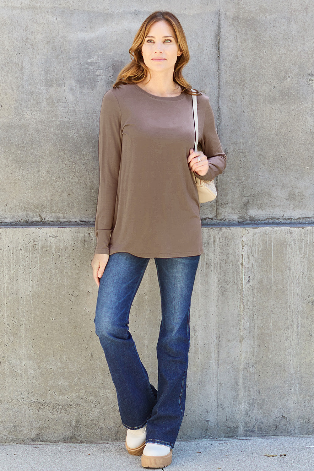Basic Bae Full Size Round Neck Long Sleeve Top - Classique Collection