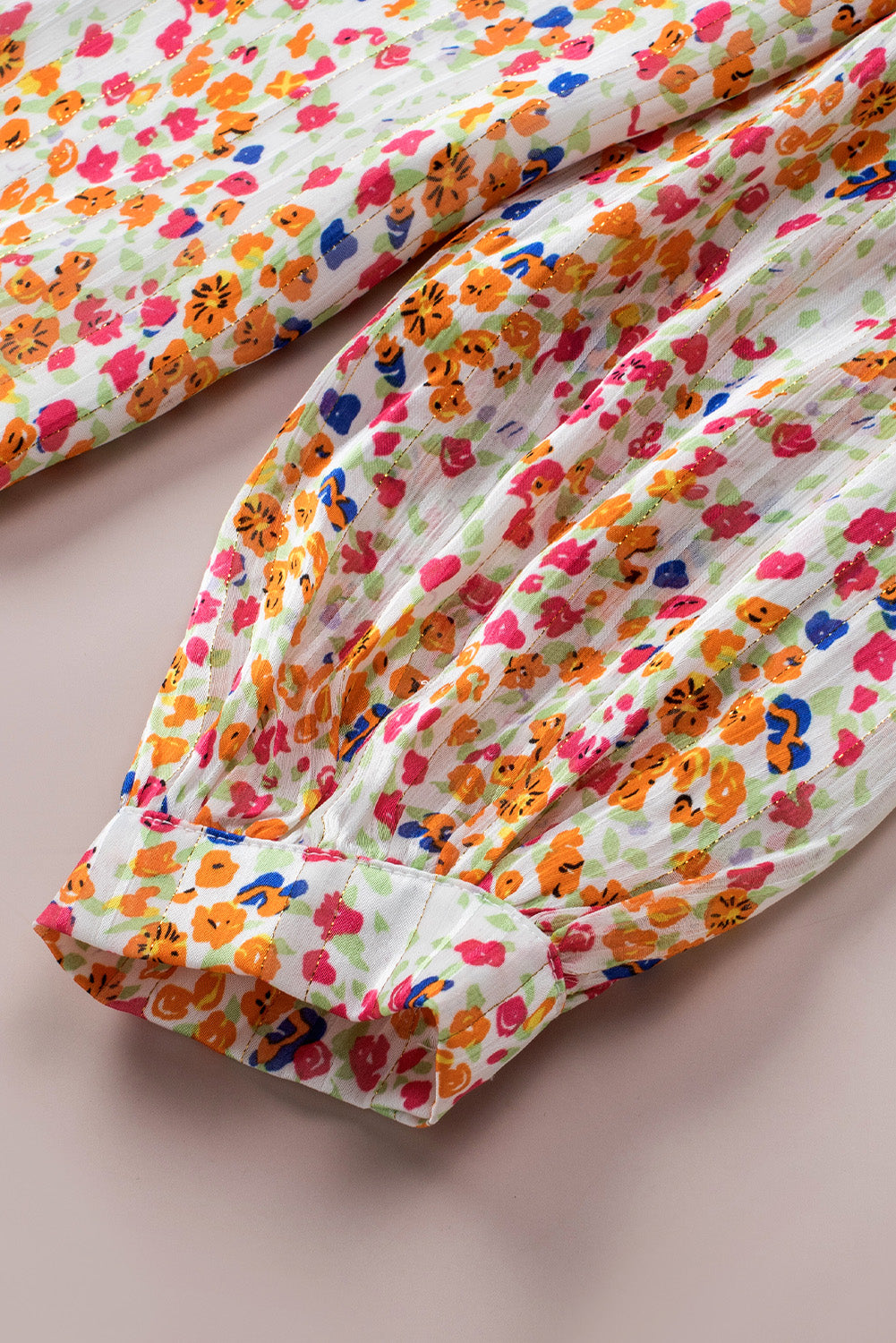 Printed Notched Long Sleeve Shirt - Classique Collection