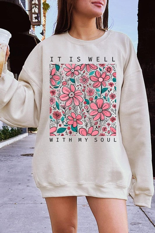 It Is Well With My Soul Graphic Fleece Sweatshirts - Classique Collection