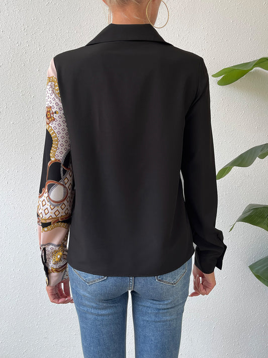 Twist Front Collared Blouse - Classique Collection