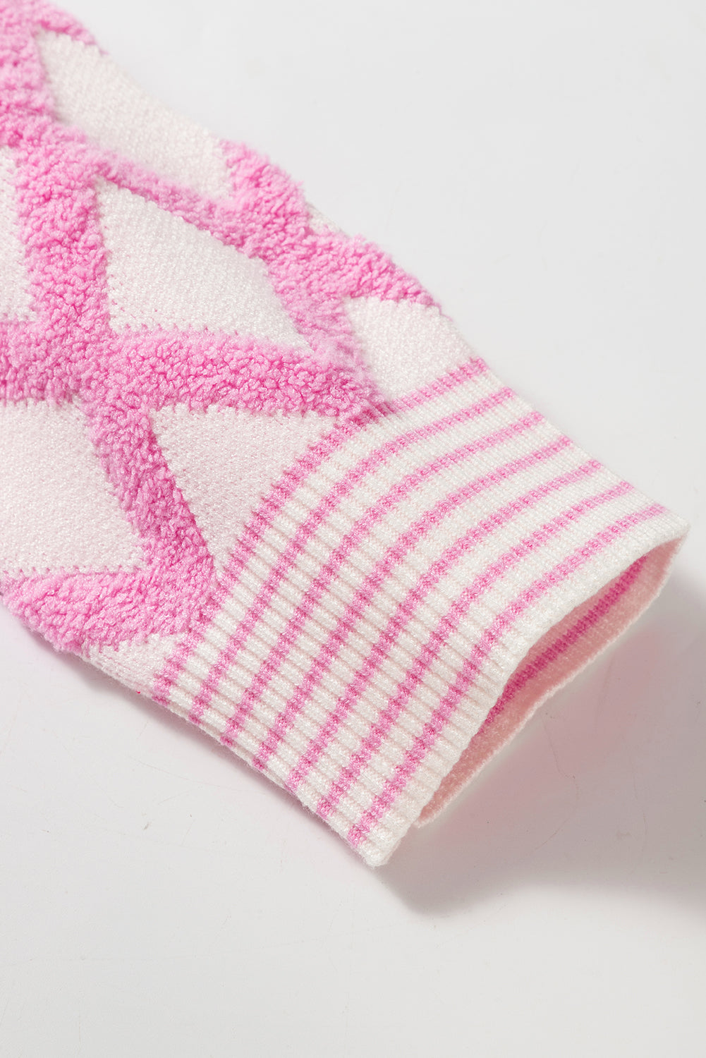 Geometric Open Front Long Sleeve Cardigan - Classique Collection