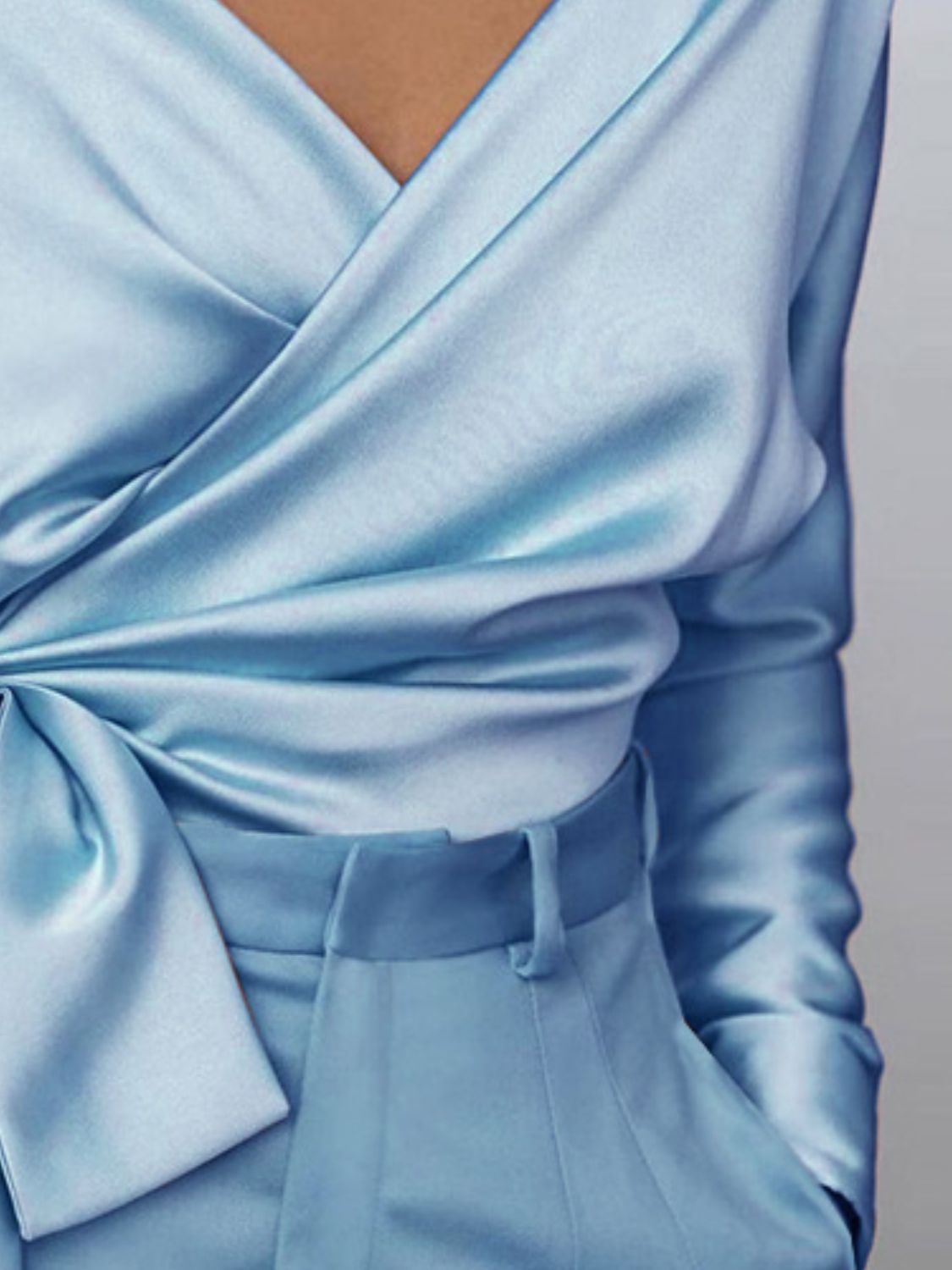 Surplice Long Sleeve Blouse - Classique Collection