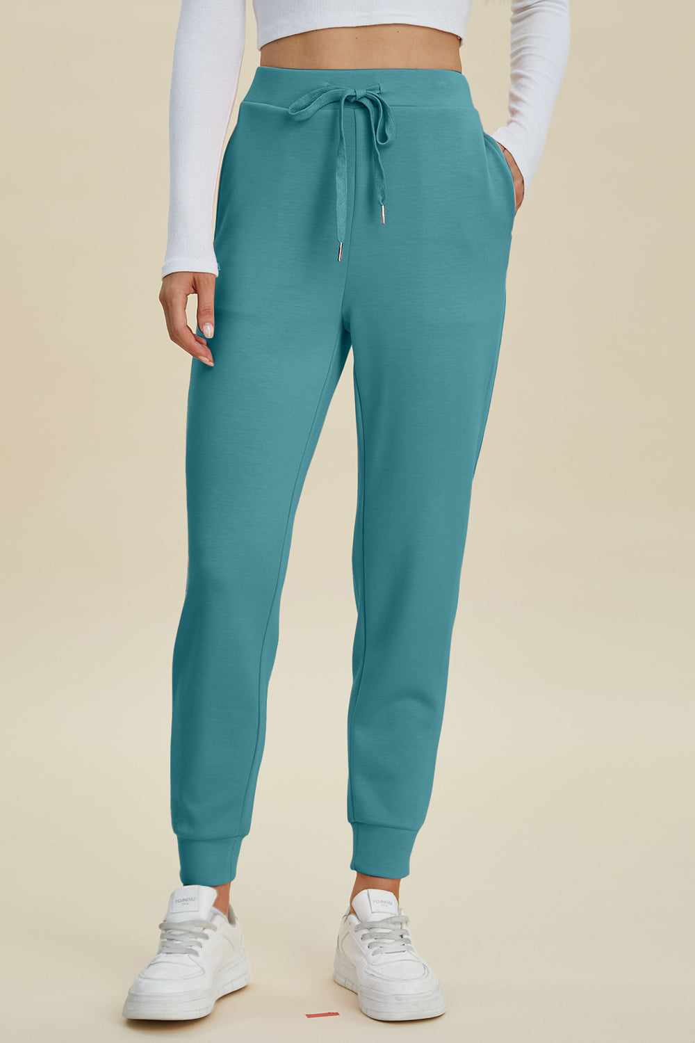 Basic Bae Full Size Air Scuba Drawstring High Waist Joggers - Classique Collection