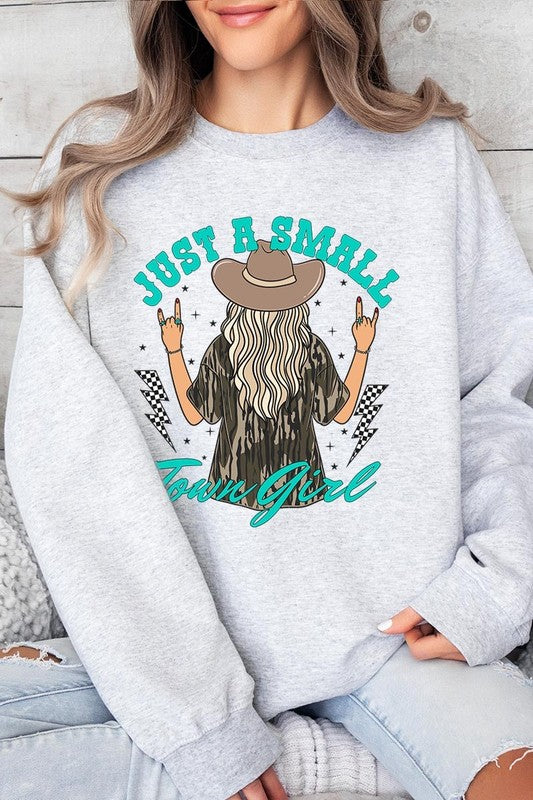 Just a Small Town Girl Camo Plus Sweatshirts - Classique Collection