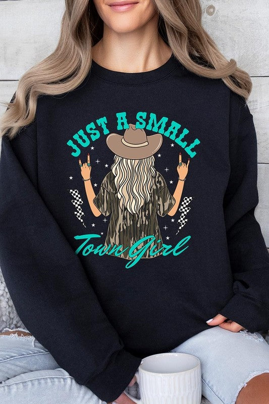 Just a Small Town Girl Camo Plus Sweatshirts - Classique Collection