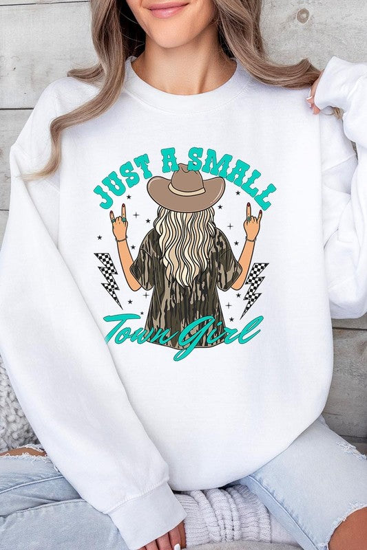 Just a Small Town Girl Camo Plus Sweatshirts - Classique Collection