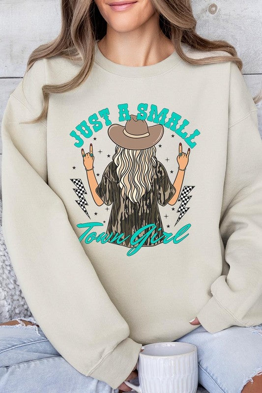 Just a Small Town Girl Camo Plus Sweatshirts - Classique Collection