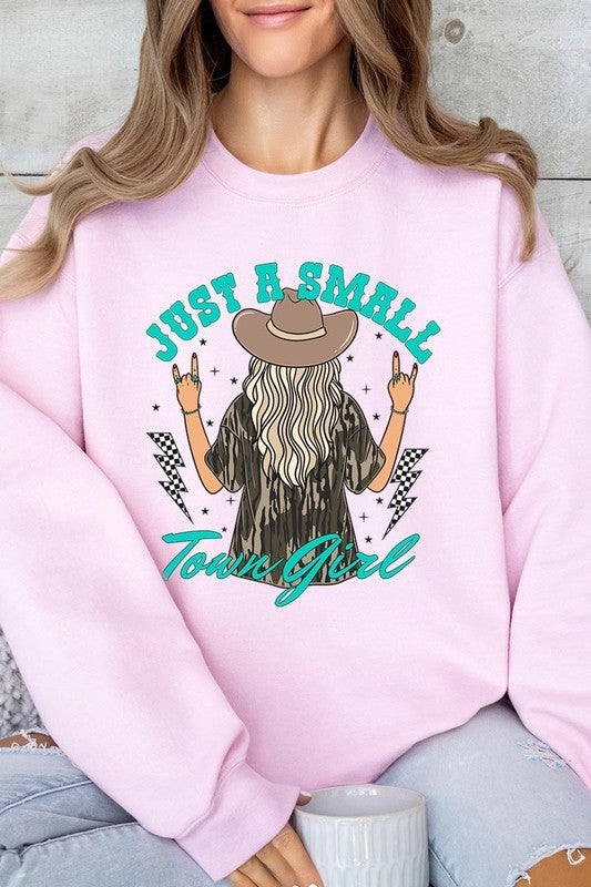 Just a Small Town Girl Camo Plus Sweatshirts - Classique Collection