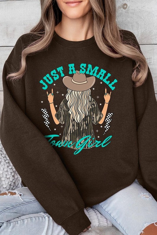 Just a Small Town Girl Camo Plus Sweatshirts - Classique Collection