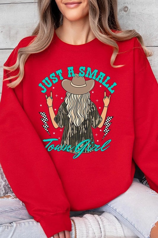 Just a Small Town Girl Camo Plus Sweatshirts - Classique Collection