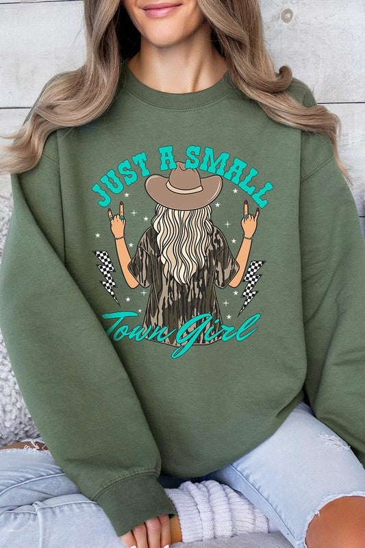 Just a Small Town Girl Camo Plus Sweatshirts - Classique Collection