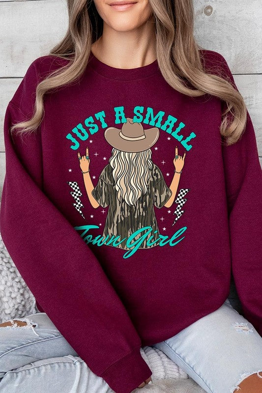 Just a Small Town Girl Camo Plus Sweatshirts - Classique Collection