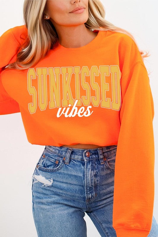 Sunkissed Vibes Graphic Fleece Sweatshirts - Classique Collection