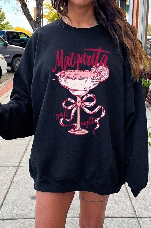 Margarita Girls Night Graphic Plus Sweatshirt - Classique Collection