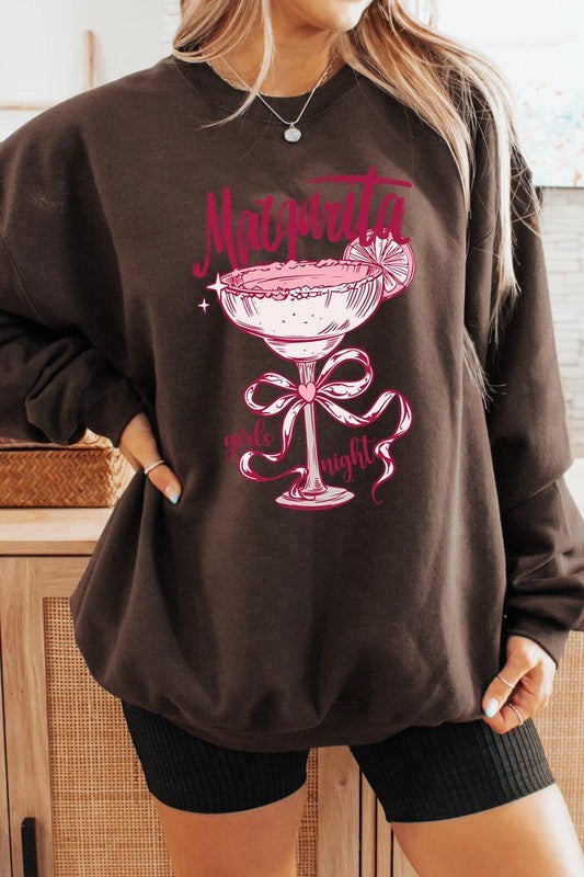 Margarita Girls Night Graphic Plus Sweatshirt - Classique Collection