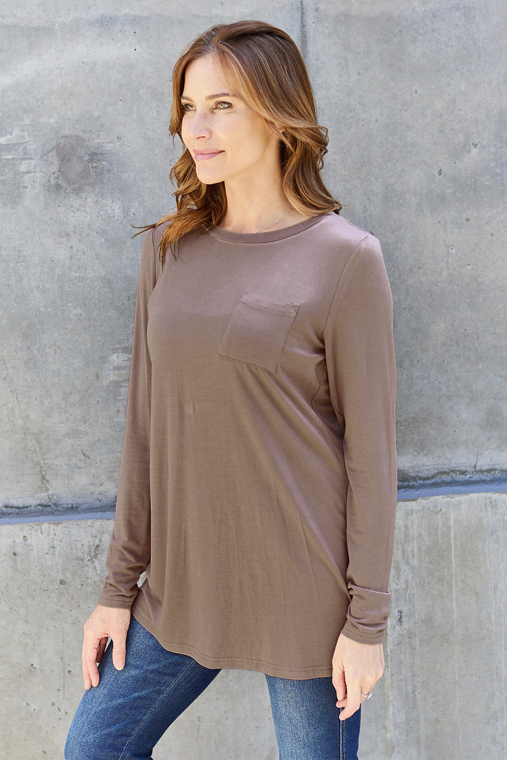 Basic Bae Full Size Round Neck Long Sleeve Top - Classique Collection
