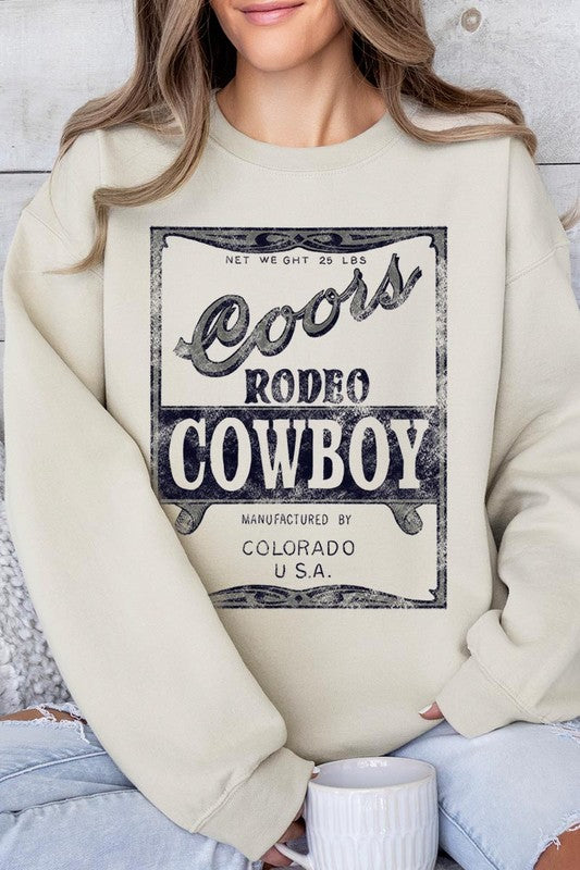 Coors Rodeo Cowboy Graphic Fleece Sweatshirts - Classique Collection