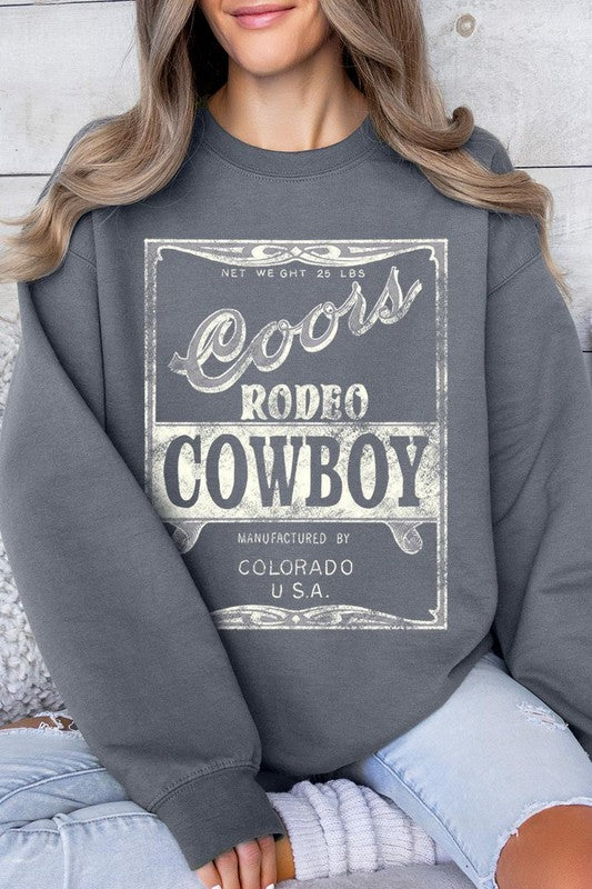 Coors Rodeo Cowboy Graphic Fleece Sweatshirts - Classique Collection