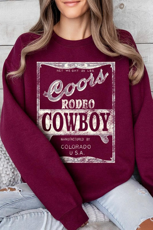 Coors Rodeo Cowboy Graphic Fleece Sweatshirts - Classique Collection