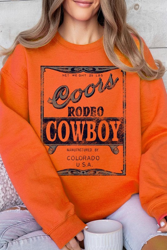 Coors Rodeo Cowboy Graphic Fleece Sweatshirts - Classique Collection