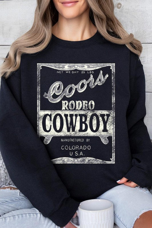 Coors Rodeo Cowboy Graphic Fleece Sweatshirts - Classique Collection