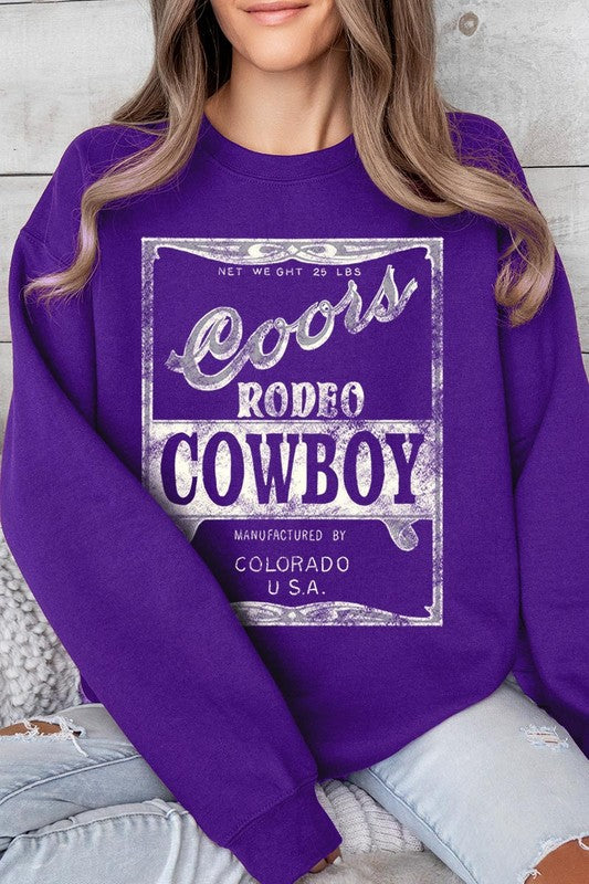 Coors Rodeo Cowboy Graphic Fleece Sweatshirts - Classique Collection
