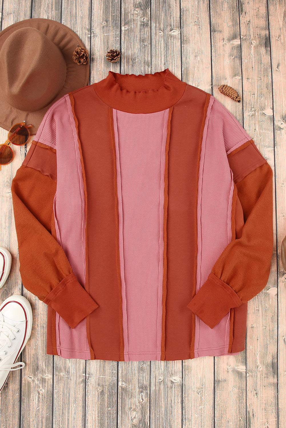 Color Block Exposed Seam Top - Classique Collection