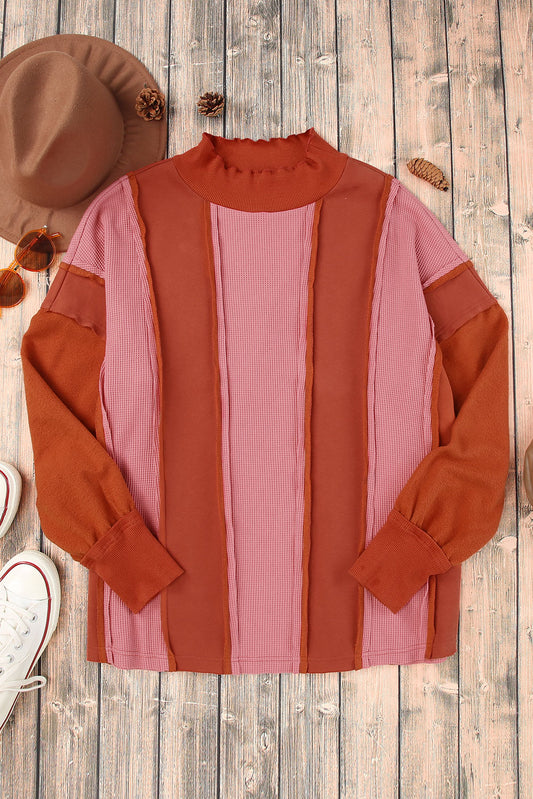 Color Block Exposed Seam Top - Classique Collection