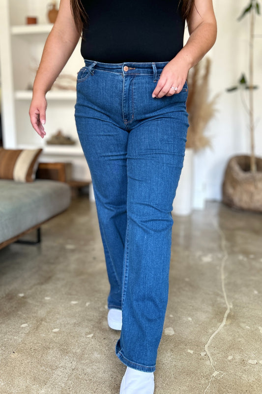 Judy Blue Full Size High Rise Straight Jeans - Classique Collection