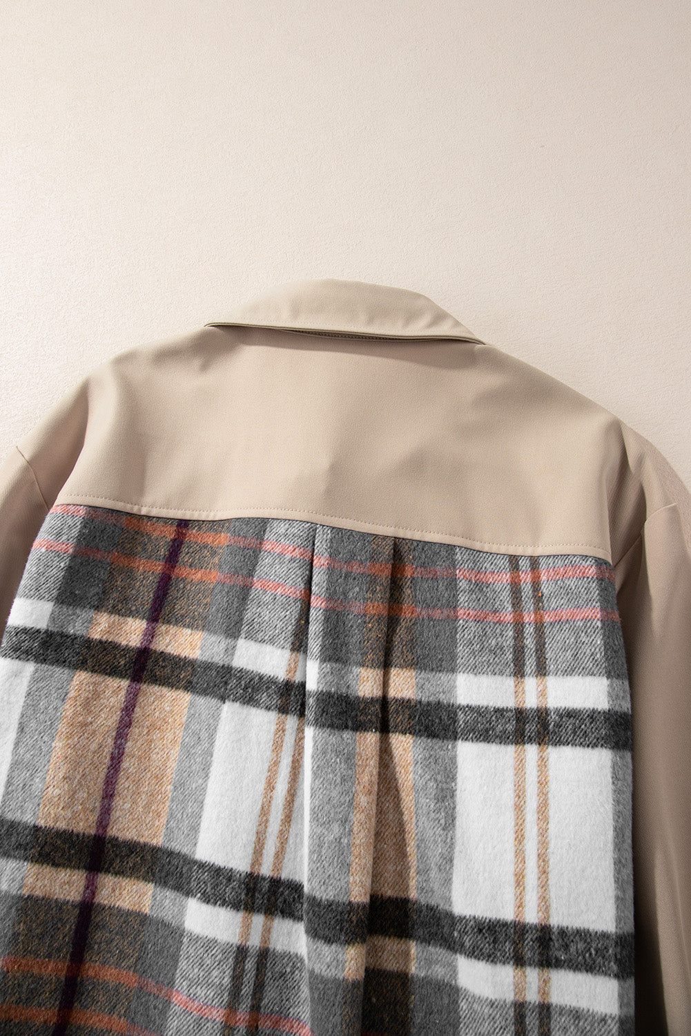 Pocketed Plaid Long Sleeve Mini Shirt Dress - Classique Collection