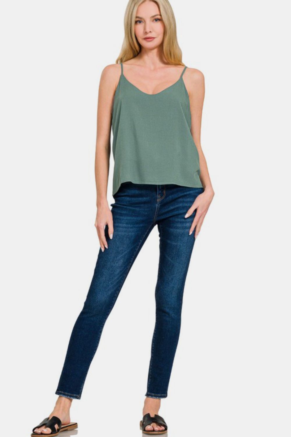 Zenana Two Layered Spaghetti Strap Cami - Classique Collection